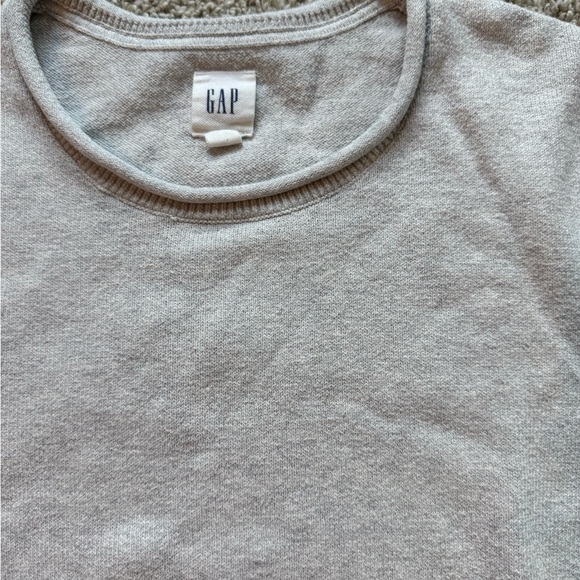 Men's GAP Gray Crewneck Sweater Soft Knit Pullover solid size large tall - Picture 3 of 7